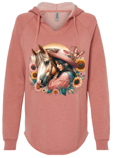 Sunflower and Horses Hoodie
