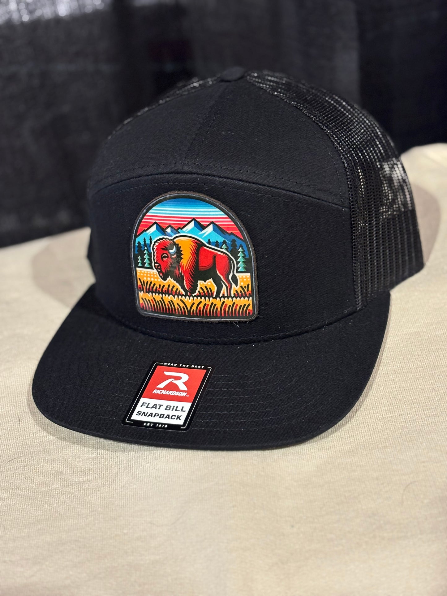 Bison in the Prairie Hat