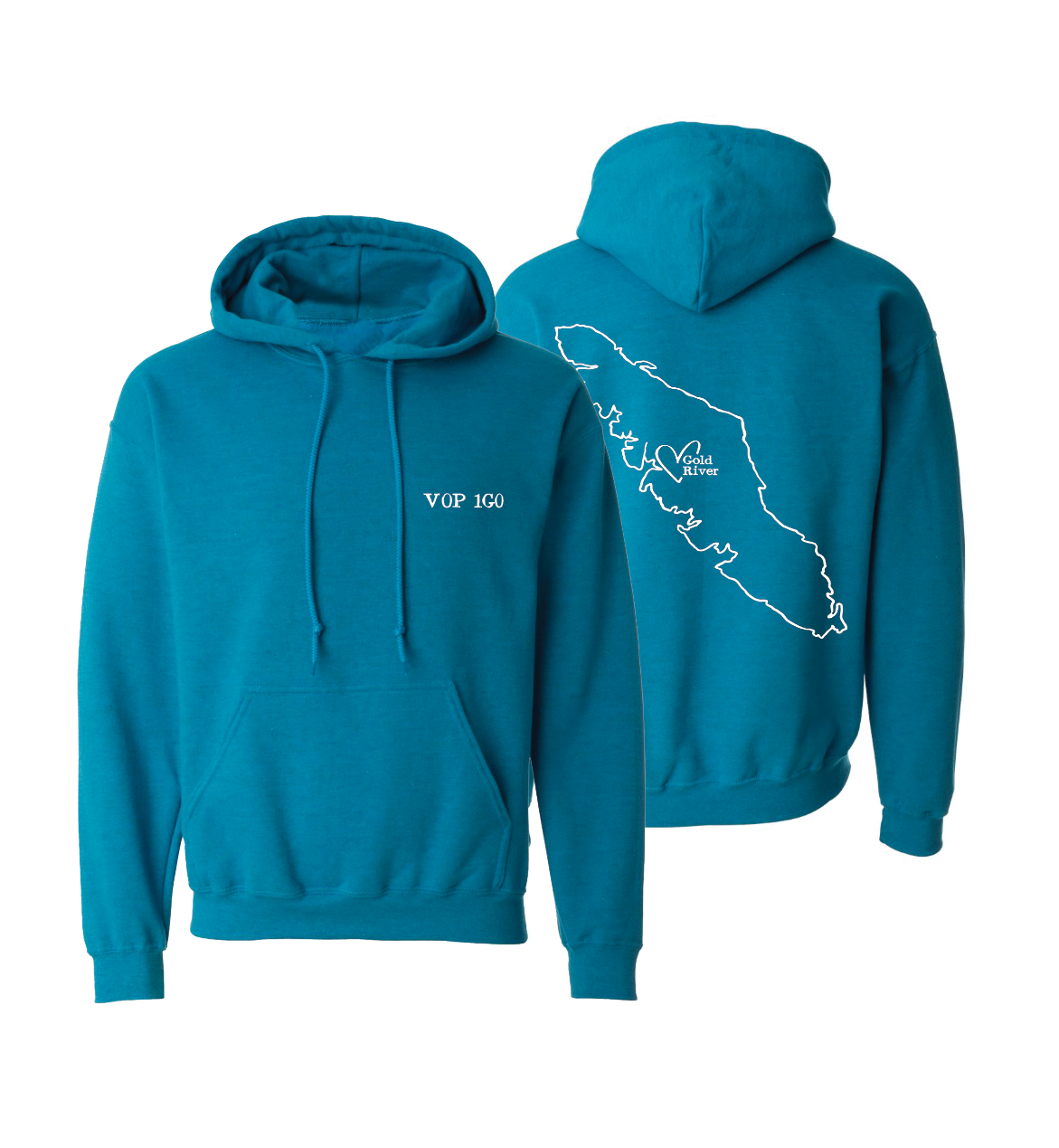 Gold River Heart Hoodie